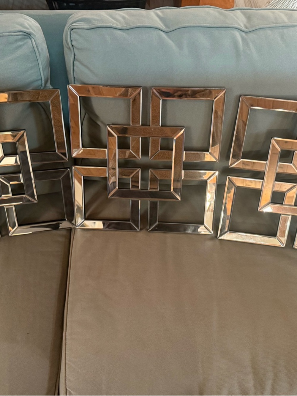 Z Gallerie set of three Allston Decorative Geometric Wall Mirrors
